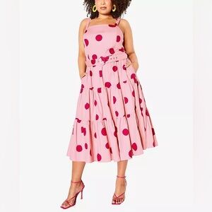 CITY CHIC Trendy Plus Size Imitation-Pearl Midi Dress Women’s Sz L/20